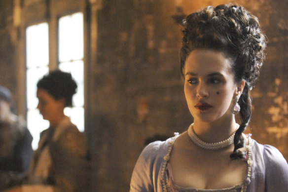 Jessica Brown-Findlay portrays Charlotte Wells, an 18th-century prostitute in drama series Harlots.