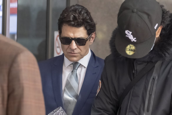 Vince Colosimo arrives at Melbourne Magistrates’ Court on Wednesday.