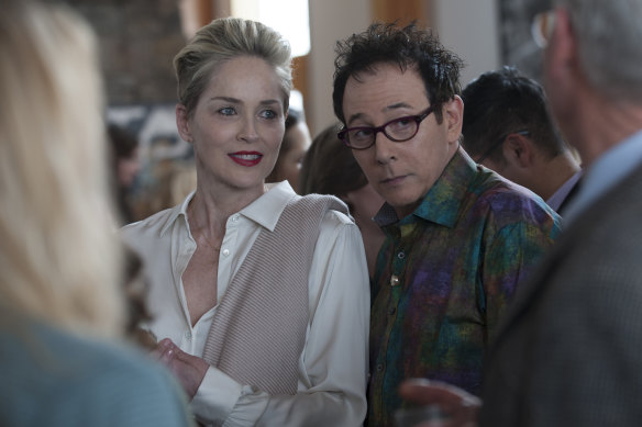 Sharon Stone and Paul Reubens in Mosaic.
