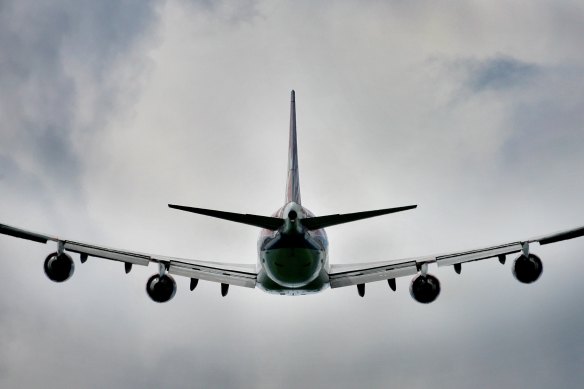 A Boeing 747-400 at take-off.