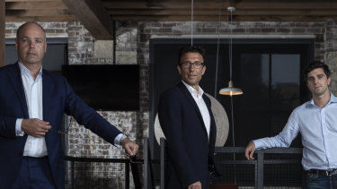 Afterpay cofounders David Hancock, Anthony Eisen and Nick Molnar.