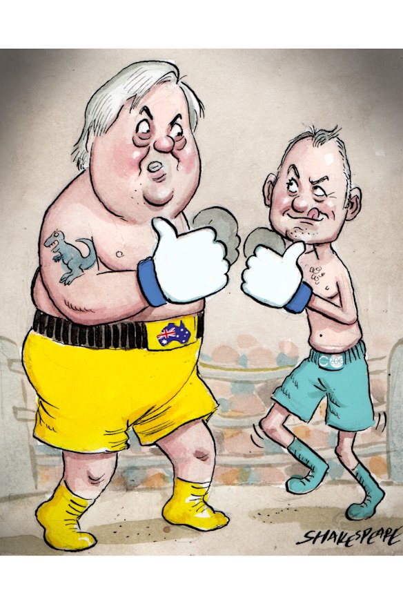 Clive Palmer and Simon Holmes a Court.