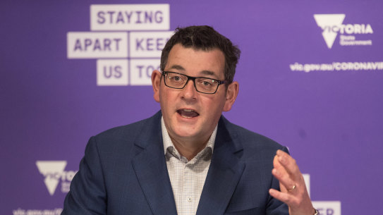 The Age, News. Premier Daniel Andrews Press Conference.Pic Simon Schluter 3 August 2020