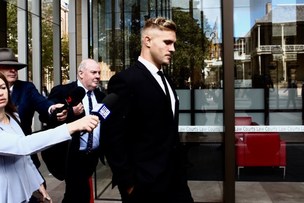 Star prop Jack de Belin’s legal issues extended beyond the two trials – he took the NRL to court, unsuccessfully, to challenge its decision to stand him down while he faced charges on aggravated 
sexual assault.