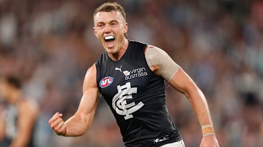 Patrick Cripps stepped up for the  Blues in their win over Essendon.