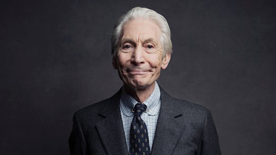 Charlie Watts posing for a portrait in 2016. 
