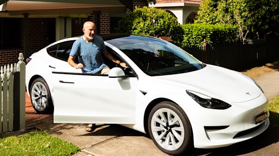 Chris Ross was one of 15,000 Australians who bought a Standard Range + Tesla Model 3 last year
