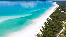 1. Whitehaven Beach, Whitsunday Island, Queensland /// This stunning stretch of sand has been named the top tourist attraction in Australia according to the survey. The vast majority of people who visited gave it top marks in their review. Within the Great Barrier Reef Marine Park, Whitehaven Beach is accessible only by boat. Most visitors come from Airlie Beach of from the other islands in the area.