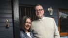 Glenn and Susie Molloy outside their home of 16 years in Camp Hill, in Brisbane’s inner east. They are set to move out of the family home later this month.