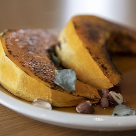 The pumpkin steak.