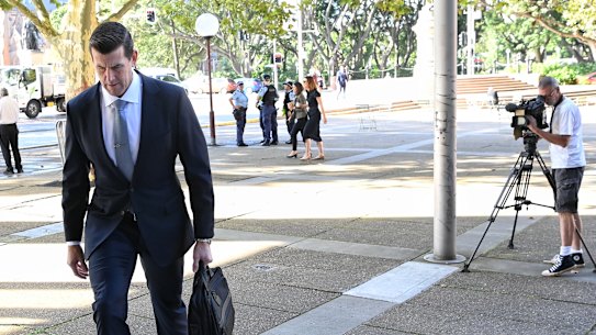 Ben Roberts-Smith arrives at the Federal Court in Sydney on Tuesday.