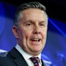 Health Minister Mark Butler at the Press Club on Wednesday.