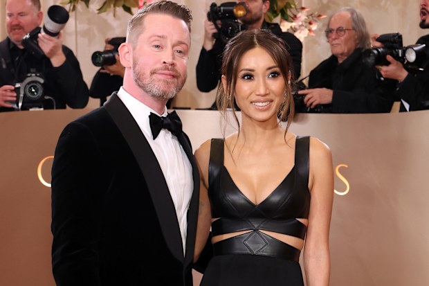 Macaulay Culkin and Brenda Song attend the 83rd Annual Golden Globe Awards at The Beverly Hilton on January 11, 2026 in Beverly Hills, California. 