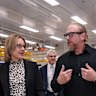 Premier Jacinta Allan with NextDC chief executive Craig Scroggie in one of the company’s Melbourne data centres last year.