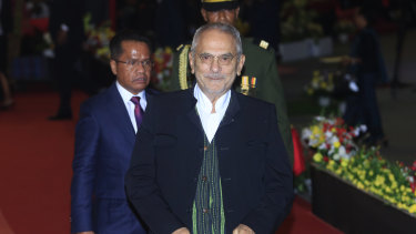 Jose Ramos-Horta was sworn in at an inauguration ceremony in Dili on Friday.