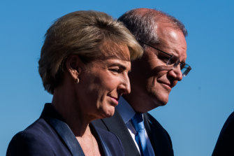 Prime Minister Scott Morrison with Attorney-General Michaelia Cash, who oversees appointments to the independent Administrative Appeals Tribunal.