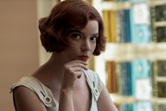 Dressed to win ... Anya Taylor-Joy as Beth Harmon in The Queen's Gambit.