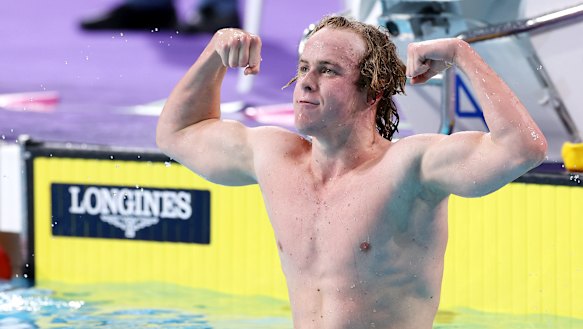 Sam Short after his victory in the 1500m final.