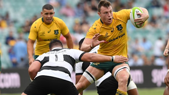Dempsey in the Wallabies' match against the Barbarians in October last year. 