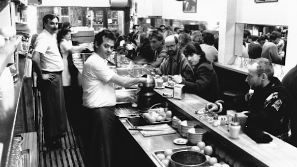 Inside Pellegrini's, 1989.