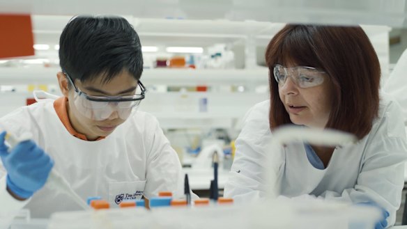Associate Professor Fiona Simpson (right) and her team have developed a combination therapy that acts as a two-punch combo for cancer.