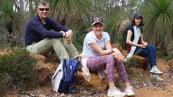 Dave with his two daughters in happier times.  