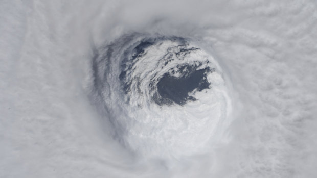 They eye of Hurricane Michael, as seen from the International Space Station on Wednesday.