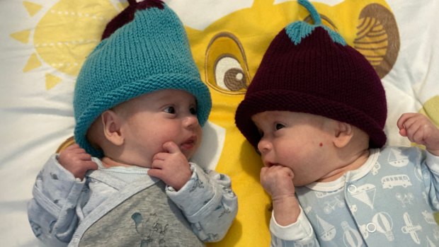 Twins Matthew and Richard were born 10 weeks premature, 3000km from home, in the middle of a global pandemic.