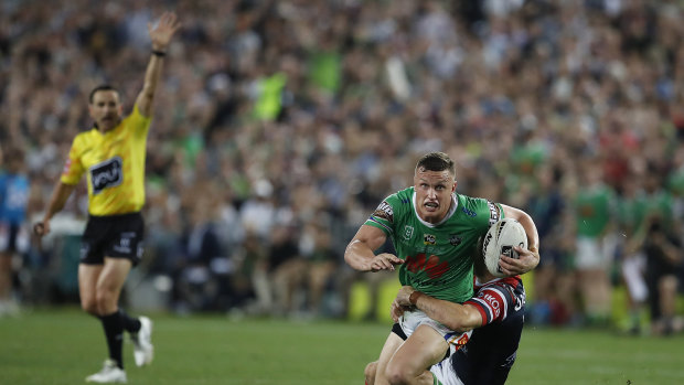 Jack Wighton was at the centre of the controversial 'six-again' decision earlier this month in the NRL grand final.