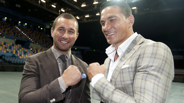 Mateship: Sonny Bill Williams and Quade Cooper are likely to become the targets of NRL teams in 2020.