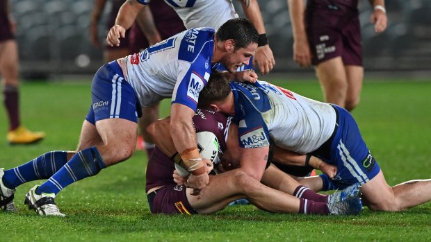 Crackdown: The NRL has tackles such as this one in their sights.