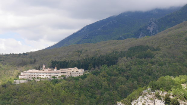 Trisulti: the former mountain monastery that houses the Dignitatis Humanae Institute.