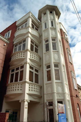 The Canterbury , one of the earliest purpose-built blocks of self-contained apartments.
