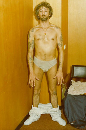 Rodney Collins, also known as "The Duke", caught with his pants down after he was arrested for murder in 1982.