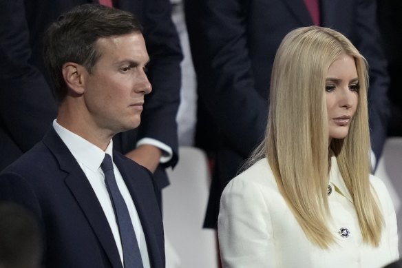 Jared Kushner and wife Ivanka Trump at the Republican Natio<em></em>nal Co<em></em>nvention in July.