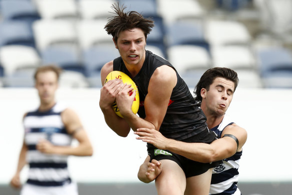 Young Magpie Oliver Henry is pushing for a round-one debut.