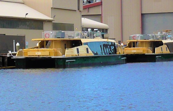 Two of the new River Class ferries.