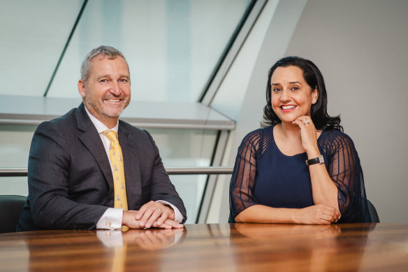 Magellan executive chairman Andrew Formica and new recruit Sophia Rahmani.