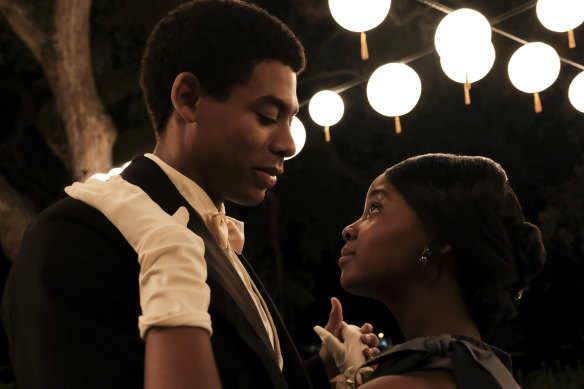 Caesar (Aaron Pierre) and Cora (Thuso Mbedu) in The Underground Railroad.