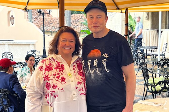 Gina Rinehart and Elon Musk, the world’s first trillionaire. 