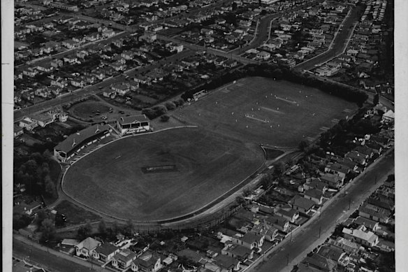 Eden Park from the air in 1950.
