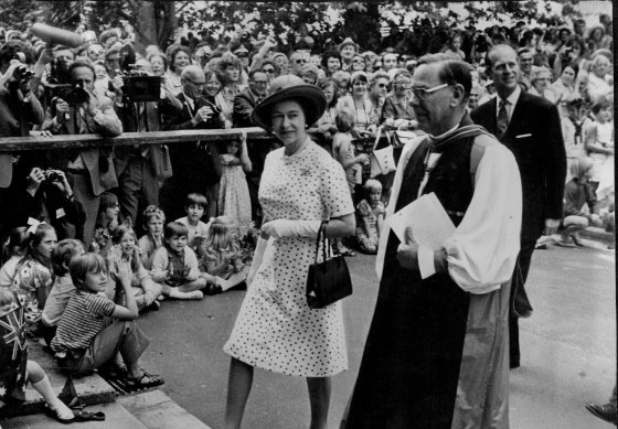 The Queen and Prince Philip  attended St Andrew’s Cathedral in 1973.
