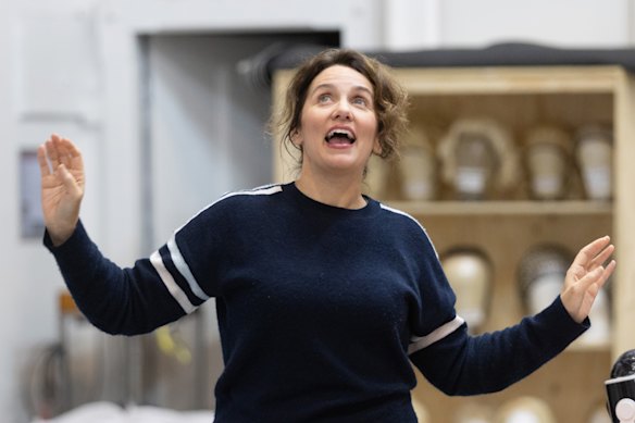 Tricia Paoluccio during Melbourne rehearsals for Here You Come Again.