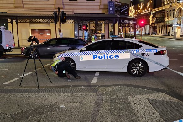 The incident occurred at the intersection of William Street and Wellington Street in Perth’s CBD.