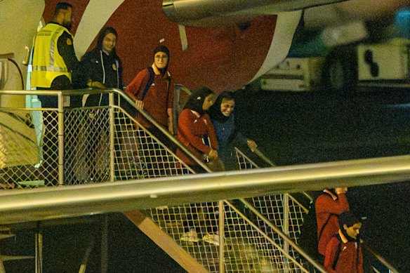 The protesters want to keep the Iranian football team in Australia