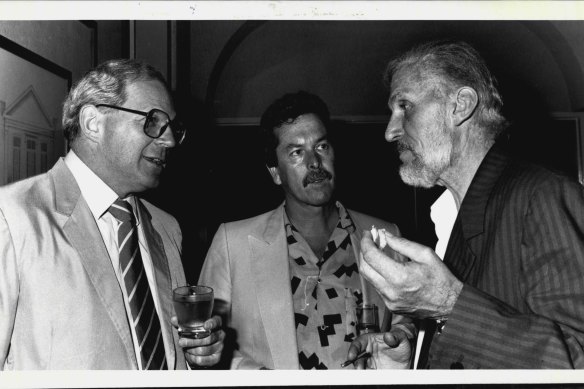 Sphere of influence: Critic Leo Schofield, Ken Done and broadcaster John Laws.