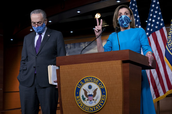 Democrats Chuck Schumer and Nancy Pelosi urged Republicans to join them and pass legislation to address the pandemic.