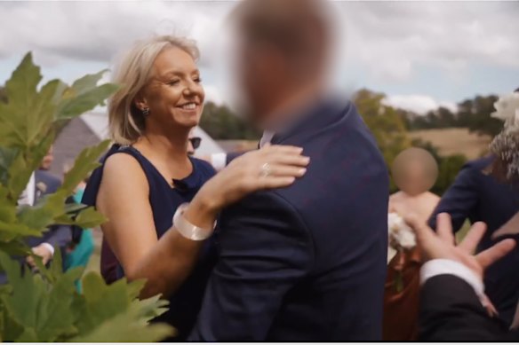 Bridget McKenzie at her son’s wedding in Tasmania in 2023.