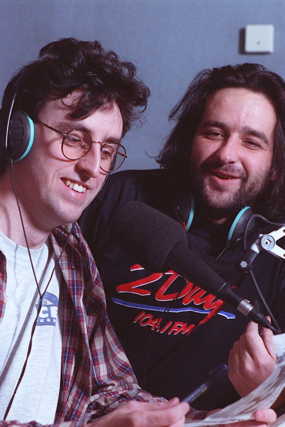 Tony Martin and Mick Molloy during their time at 2DayFM