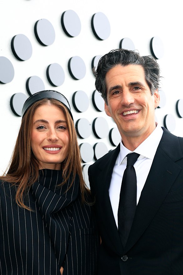 Rebecca Harding and Andy Lee attend Derby Day, fresh from their recent New York wedding. 